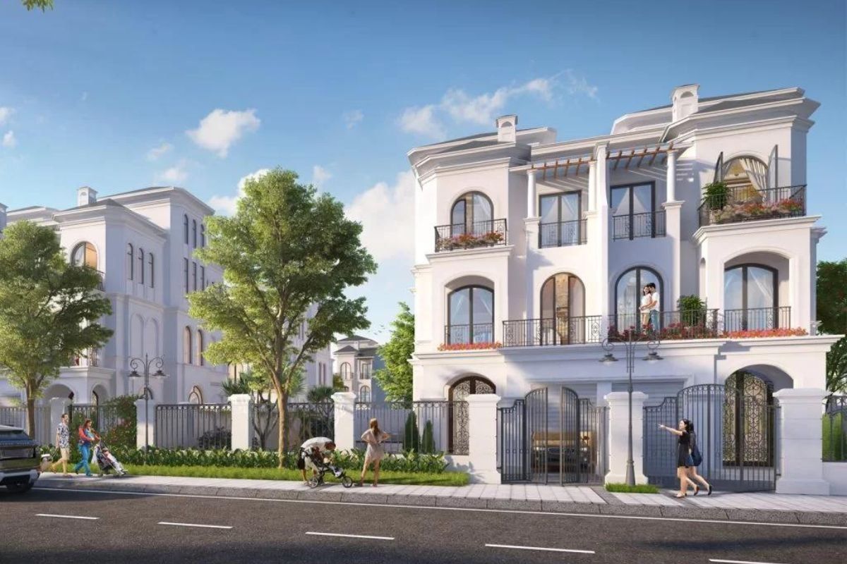 Bán căn góc biệt thự hướng Tây mặt tiền 5m bể bơi trong sân 3 tầng 1 tum Sun Vĩnh Hưng